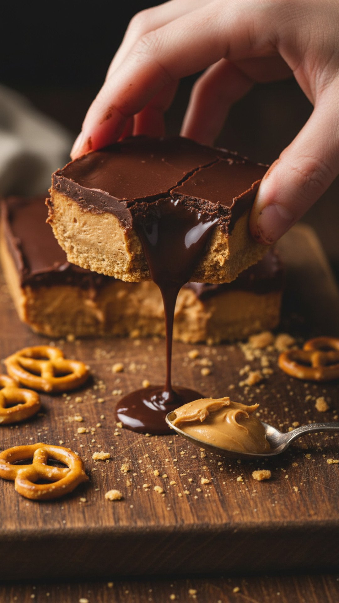 Cursed Chocolate Peanut Butter Bars Preparation