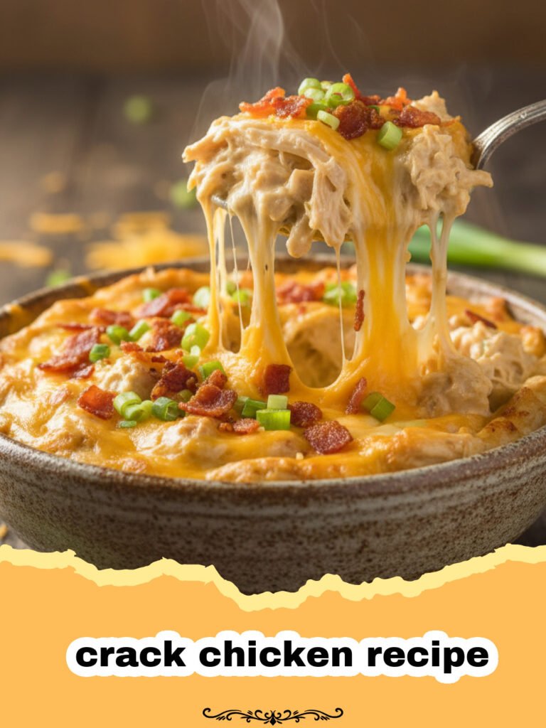 crack chicken recipe - Creamy slow cooker crack chicken with bacon and green onions
