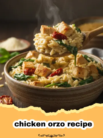 Creamy One-Pot Chicken Orzo Recipe with Lemon and Garlic