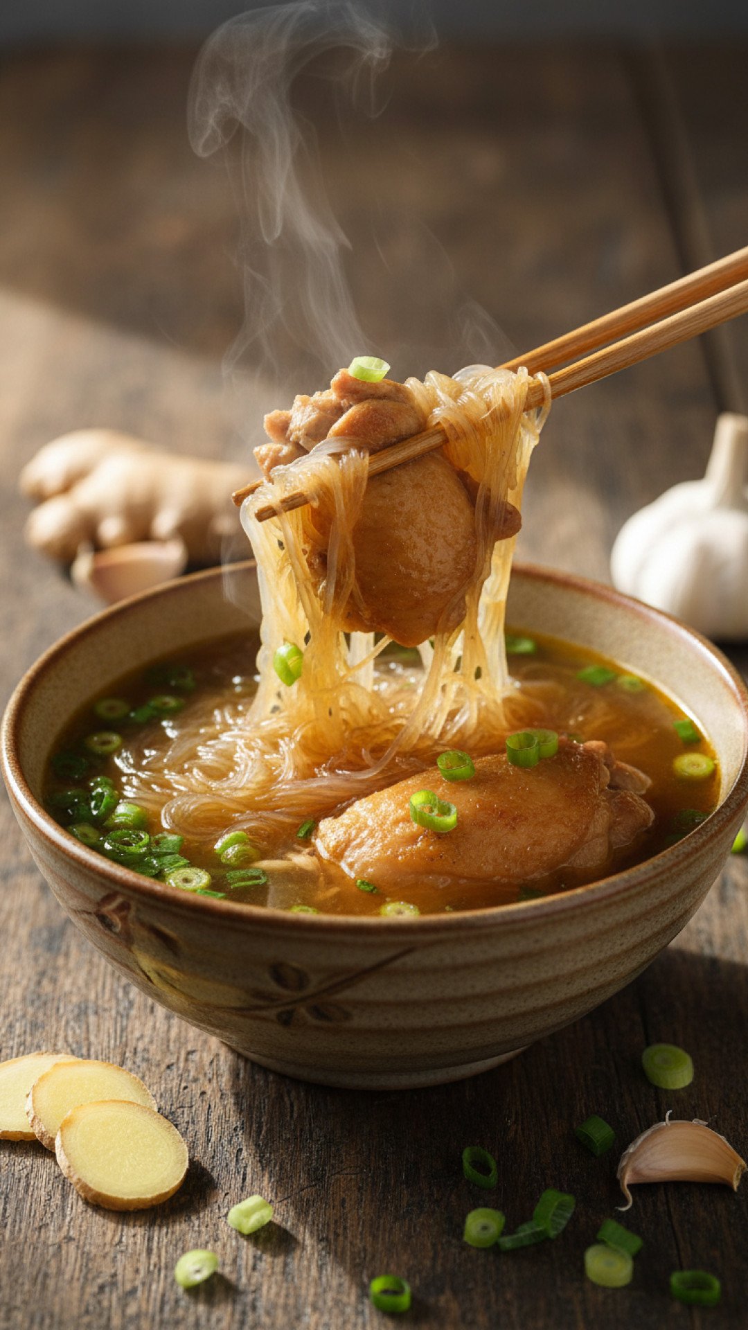 Easy Comforting Light Chicken Long Rice Preparation