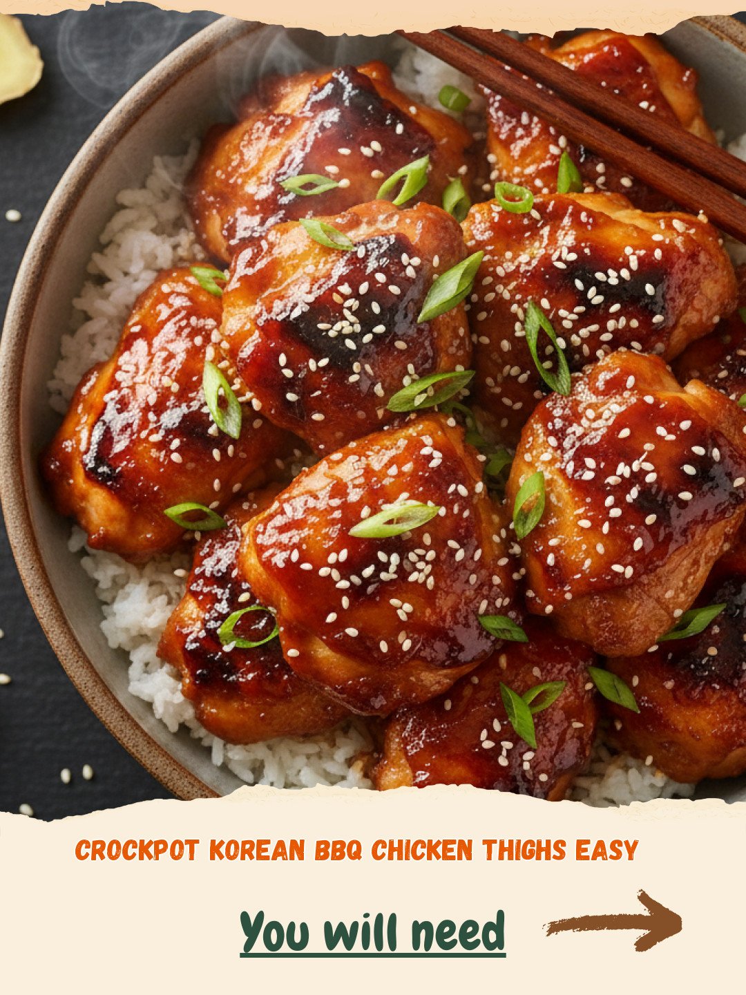 Easy Crockpot Korean BBQ Chicken Thighs Preparation