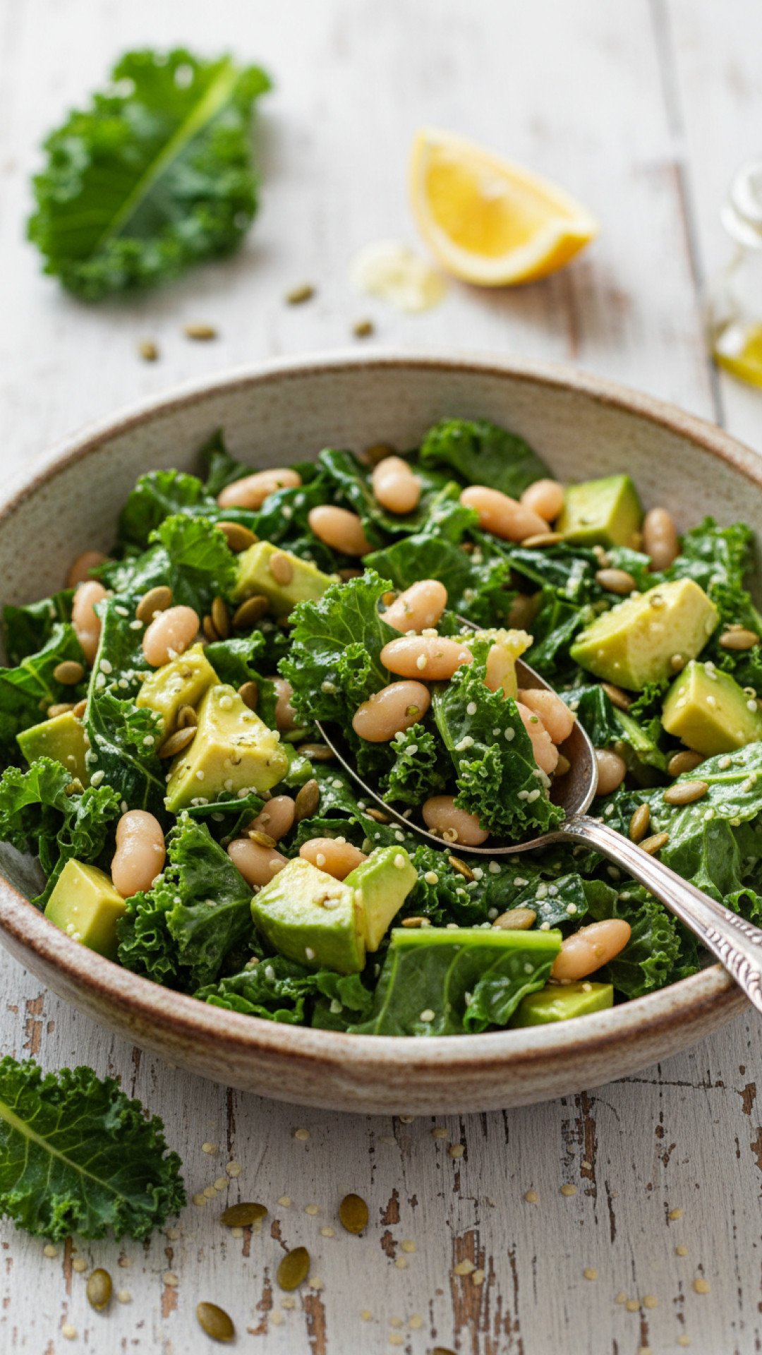 Embrace Vibrant Flavor: Your Ultimate Easy Kale and White Bean Salad 4 Easy Kale and White Bean Salad Zingy Nutty Preparation