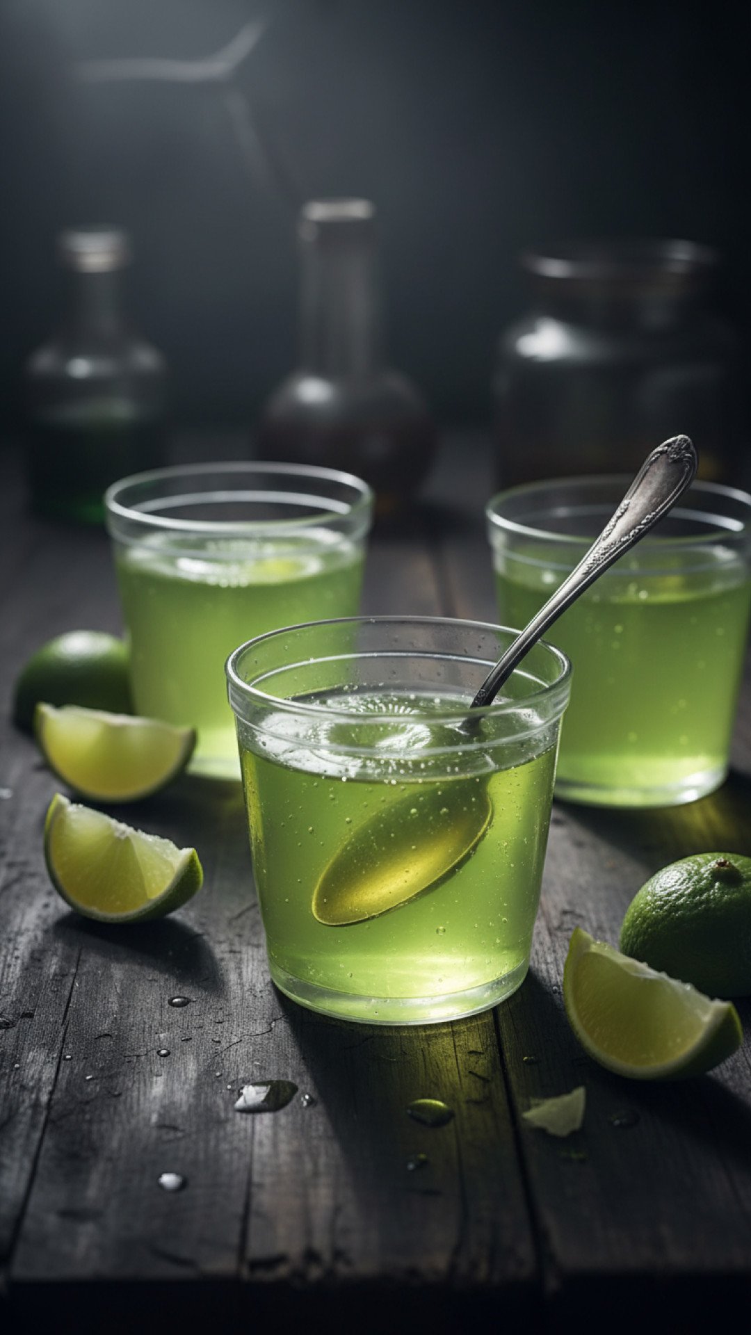 Eerie Glow Jello Cups Preparation