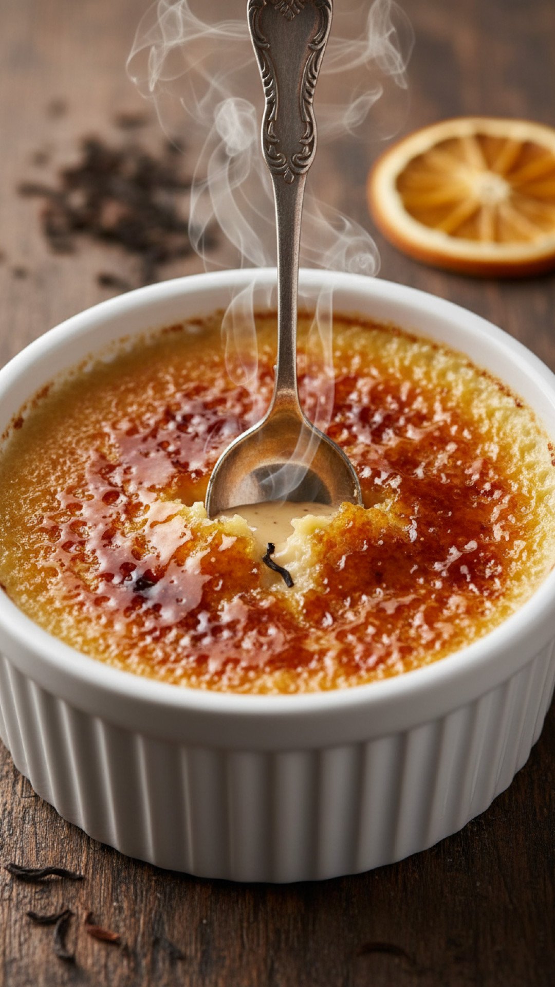 Elegant Earl Grey Creme Brulee Preparation