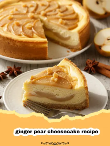 Velvety Ginger Pear Cheesecake Recipe with a Gingersnap Crust 23 Velvety Ginger Pear Cheesecake Recipe with a Gingersnap Crust