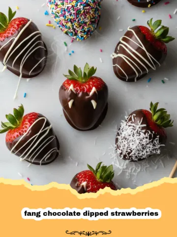 Spooky Fang Chocolate Dipped Strawberries: A Halloween Hit