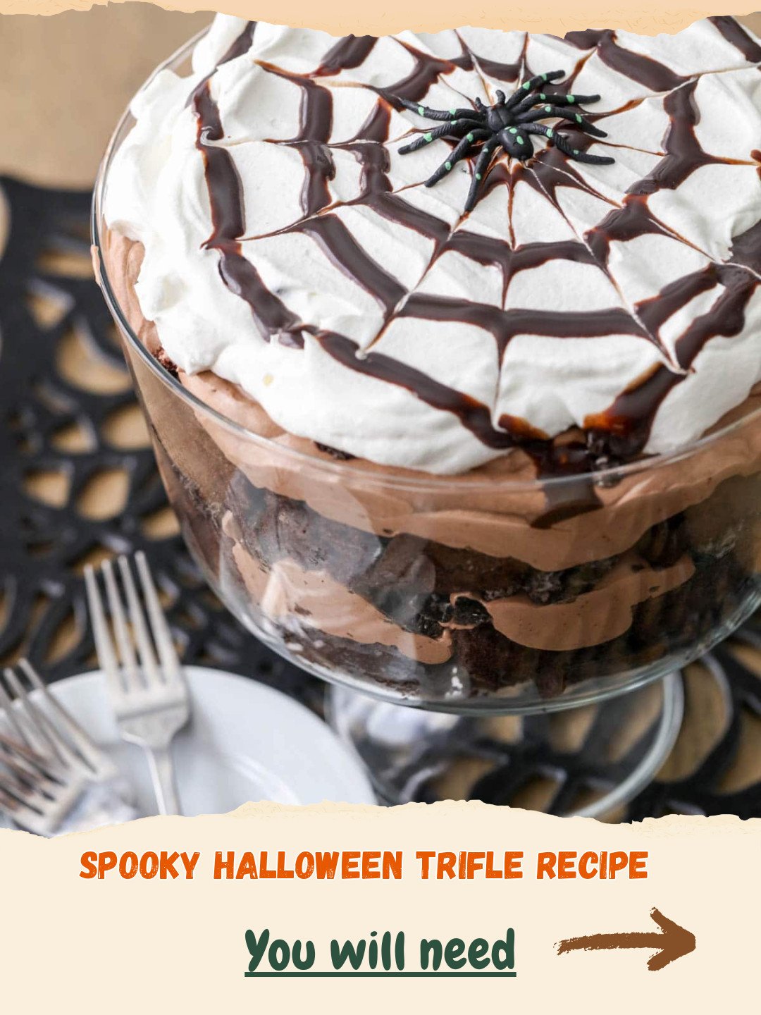Ghastly Graveyard Spooky Halloween Trifle Preparation