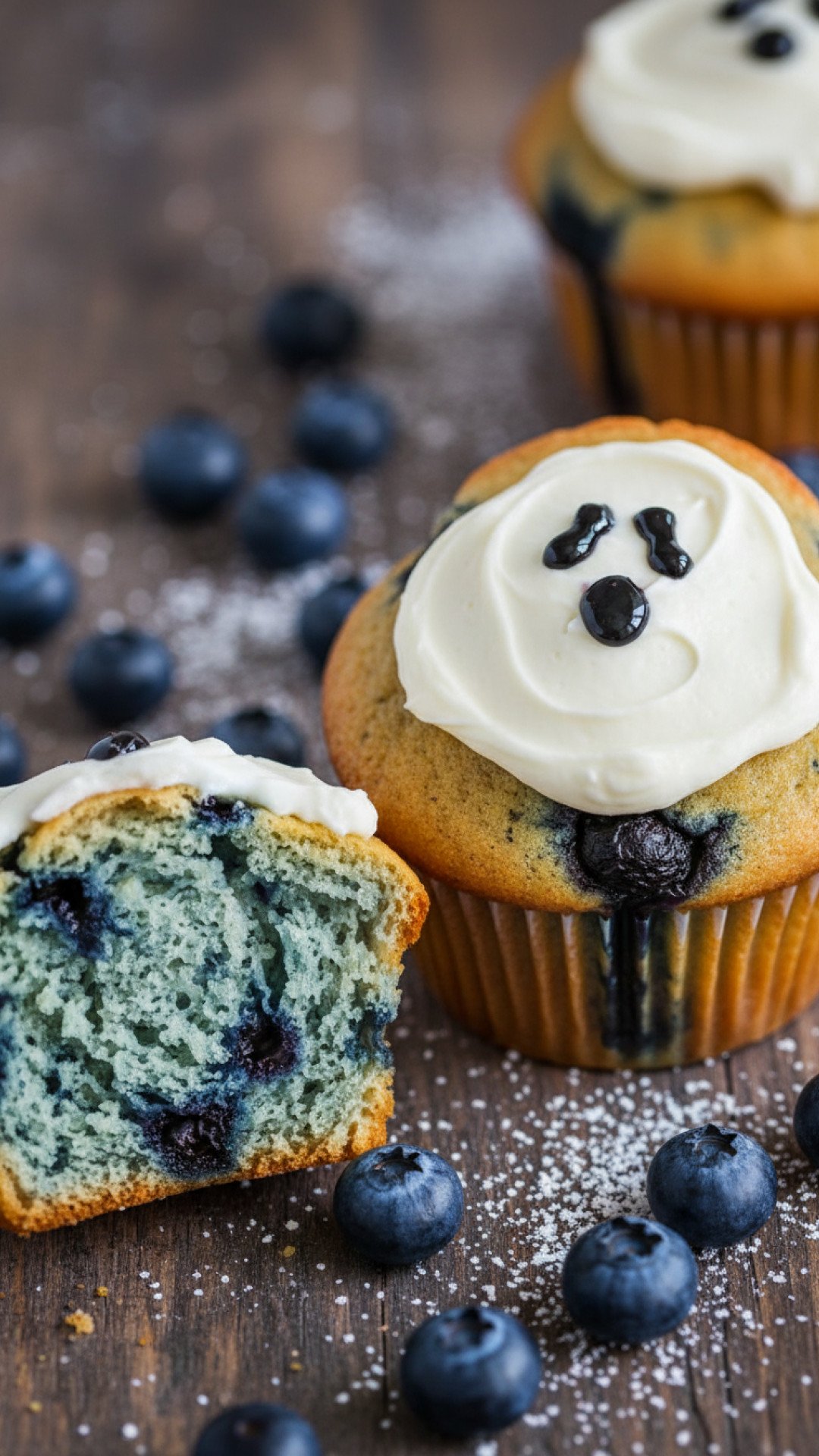 Ghostly Boo Berry Muffins Preparation