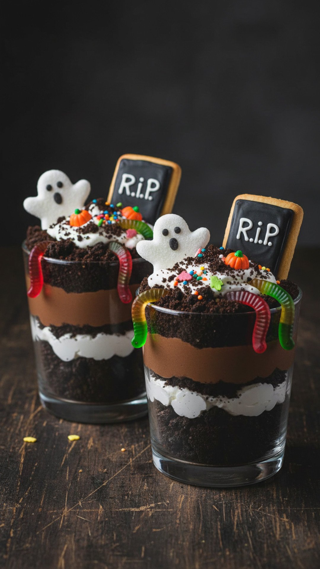 Graveyard Dirt Parfait Cups Preparation