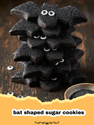 Spooky and Sweet Bat Shaped Sugar Cookies