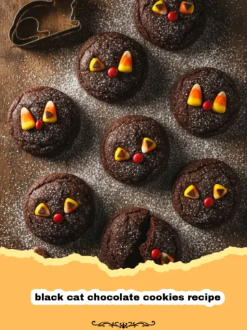The Most Adorable Black Cat Chocolate Cookies Recipe for Halloween