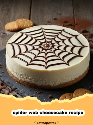 Spooky Spider Web Cheesecake