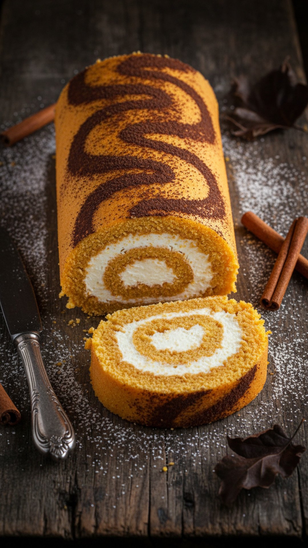 Haunted Pumpkin Roll with Black Cocoa Designs Preparation