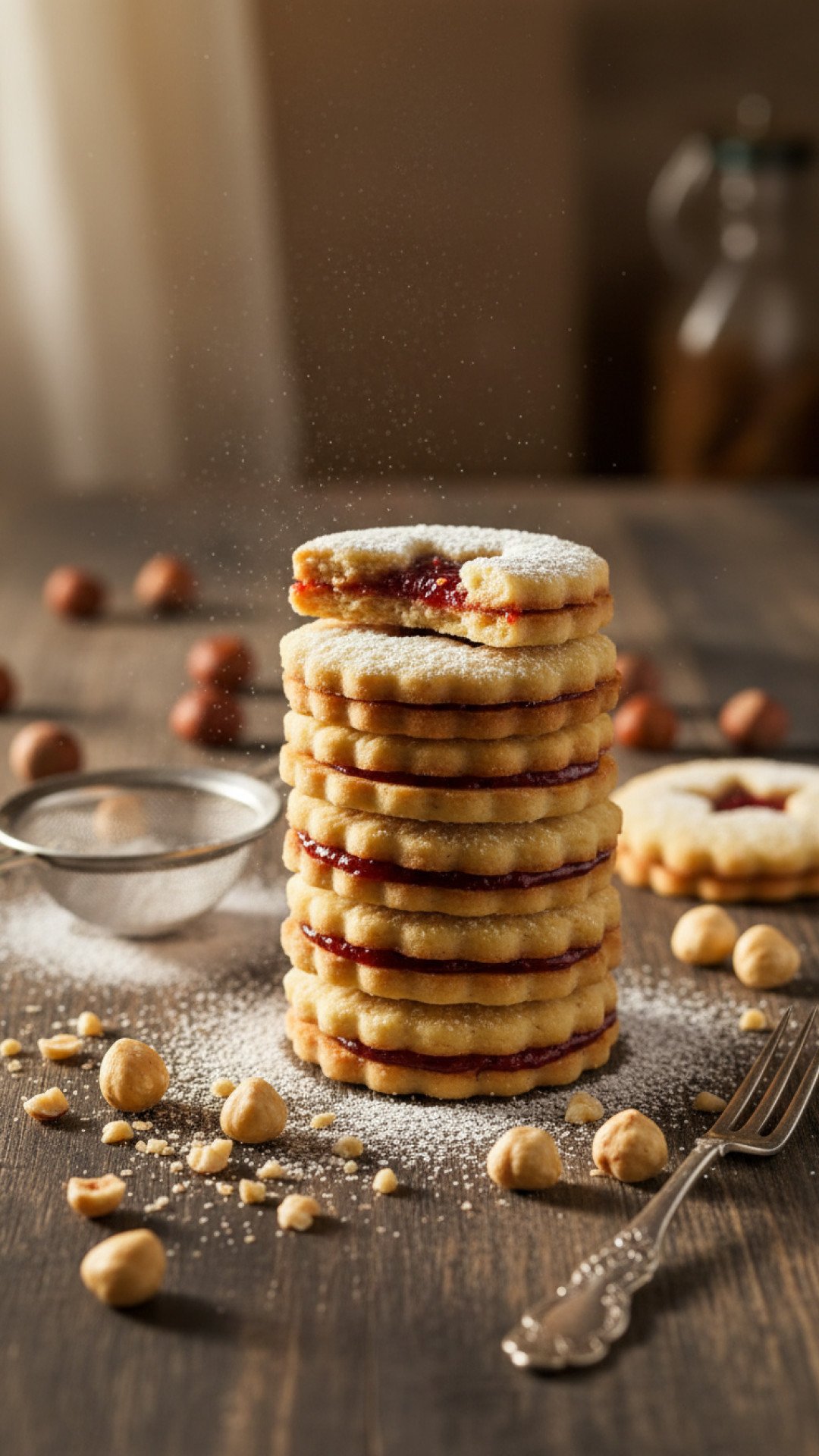 Hazelnut Linzer Cookies Preparation