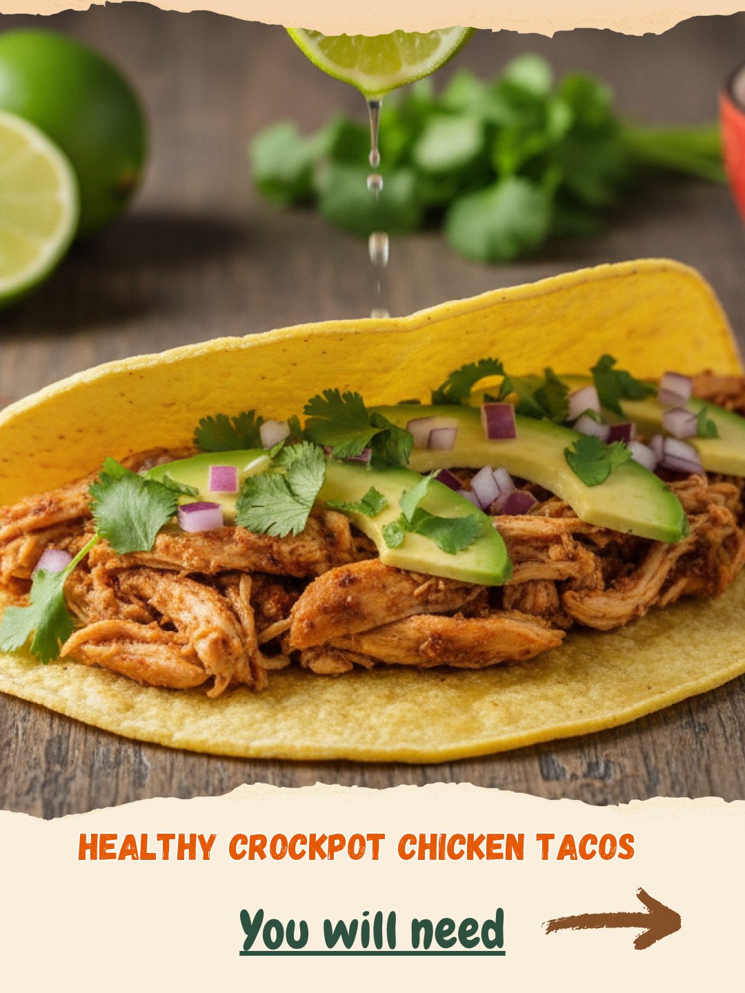 Healthy Crockpot Chicken Tacos Preparation