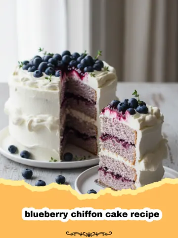 The Ultimate Fluffy Blueberry Chiffon Cake
