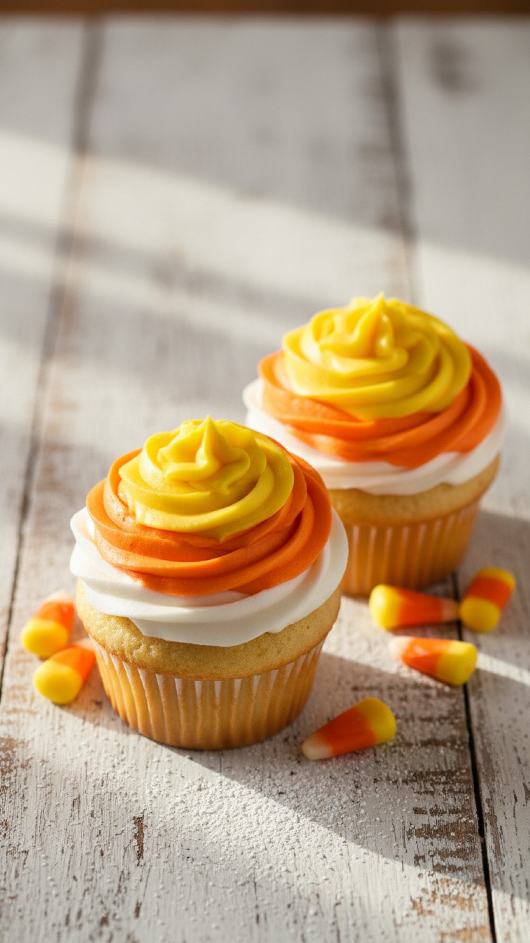 Homemade Candy Corn Cupcakes Preparation