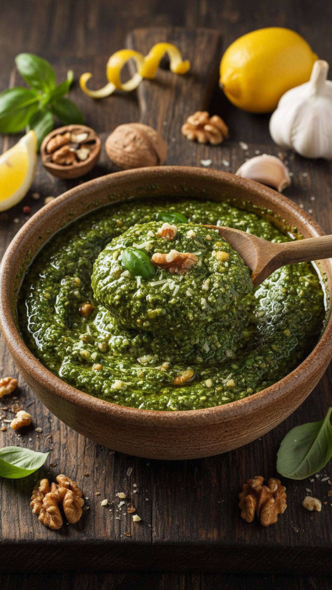 Homemade Pesto Recipe Without Pine Nuts Preparation