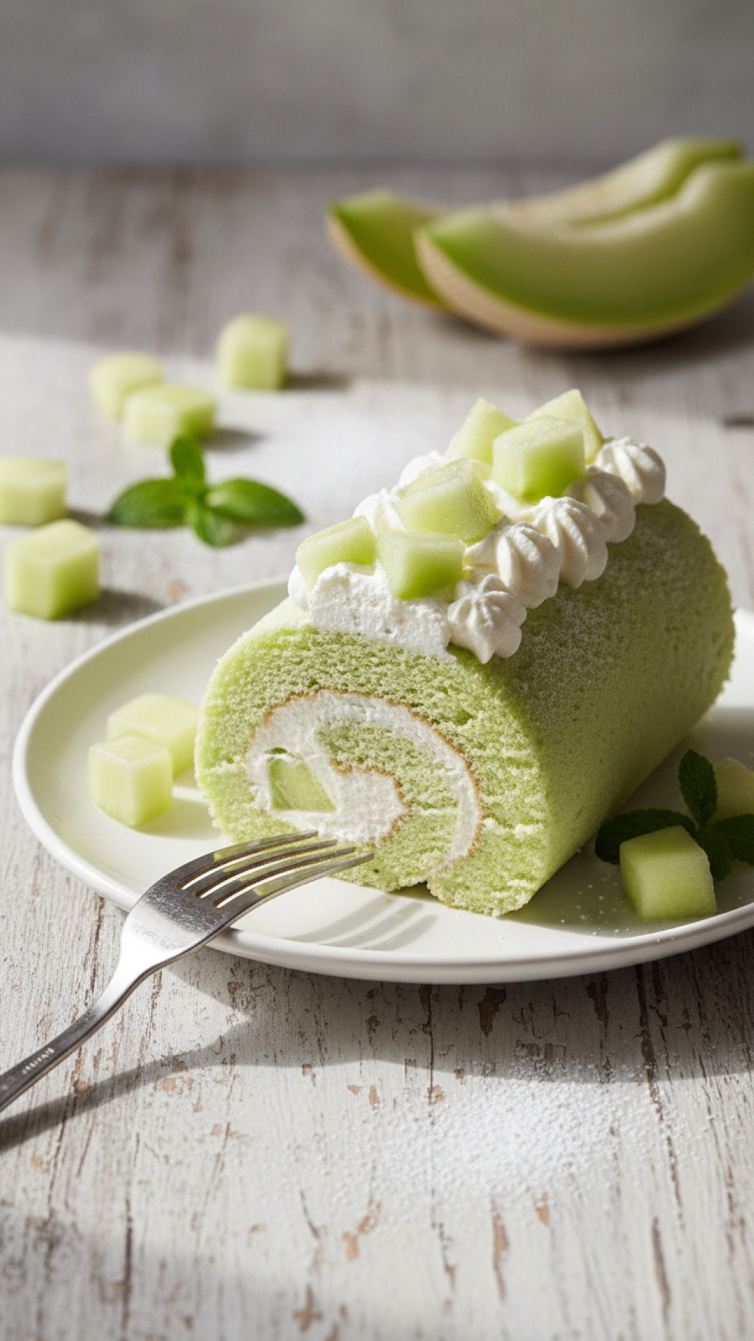 Honeydew Roll Cake Preparation