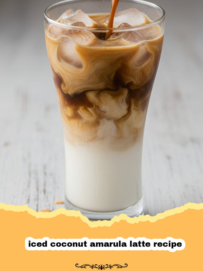The Ultimate Iced Coconut Amarula Latte Recipe for Your Morning Routine 5 iced coconut amarula latte recipe - A refreshing iced coconut amarula latte in a tall glass with ice and coconut flakes.