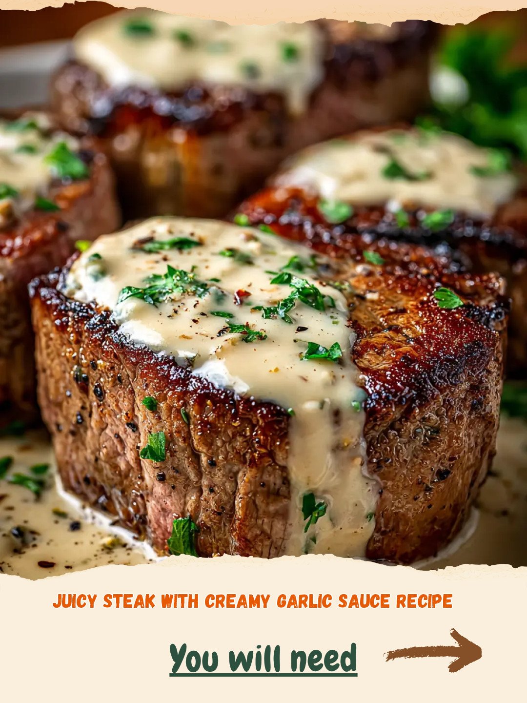 The Ultimate Juicy Steak with Creamy Garlic Sauce: A Decadent Dinner Experience 4 Juicy Steak with Creamy Garlic Sauce Preparation