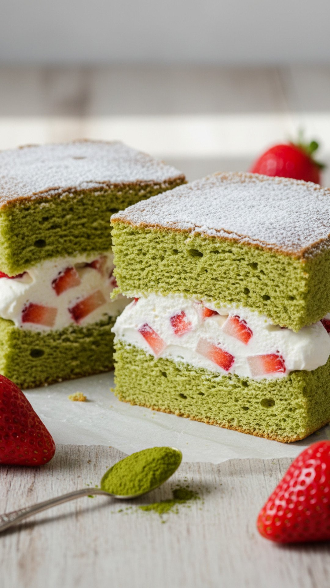 Matcha Chiffon Cake Sandwiches: Light, Airy, and Perfectly Sweet 4 Matcha Chiffon Cake Sandwiches Preparation