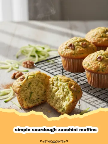 The Best Simple Sourdough Zucchini Muffins