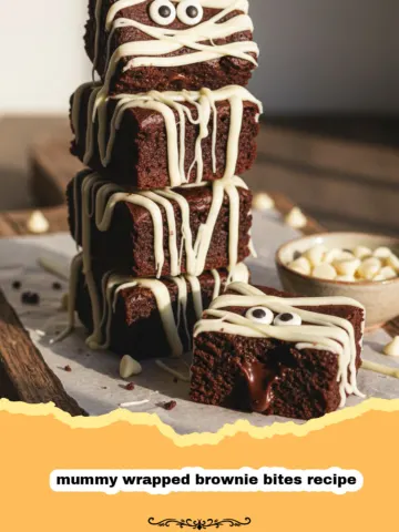 Mummy Wrapped Brownie Bites