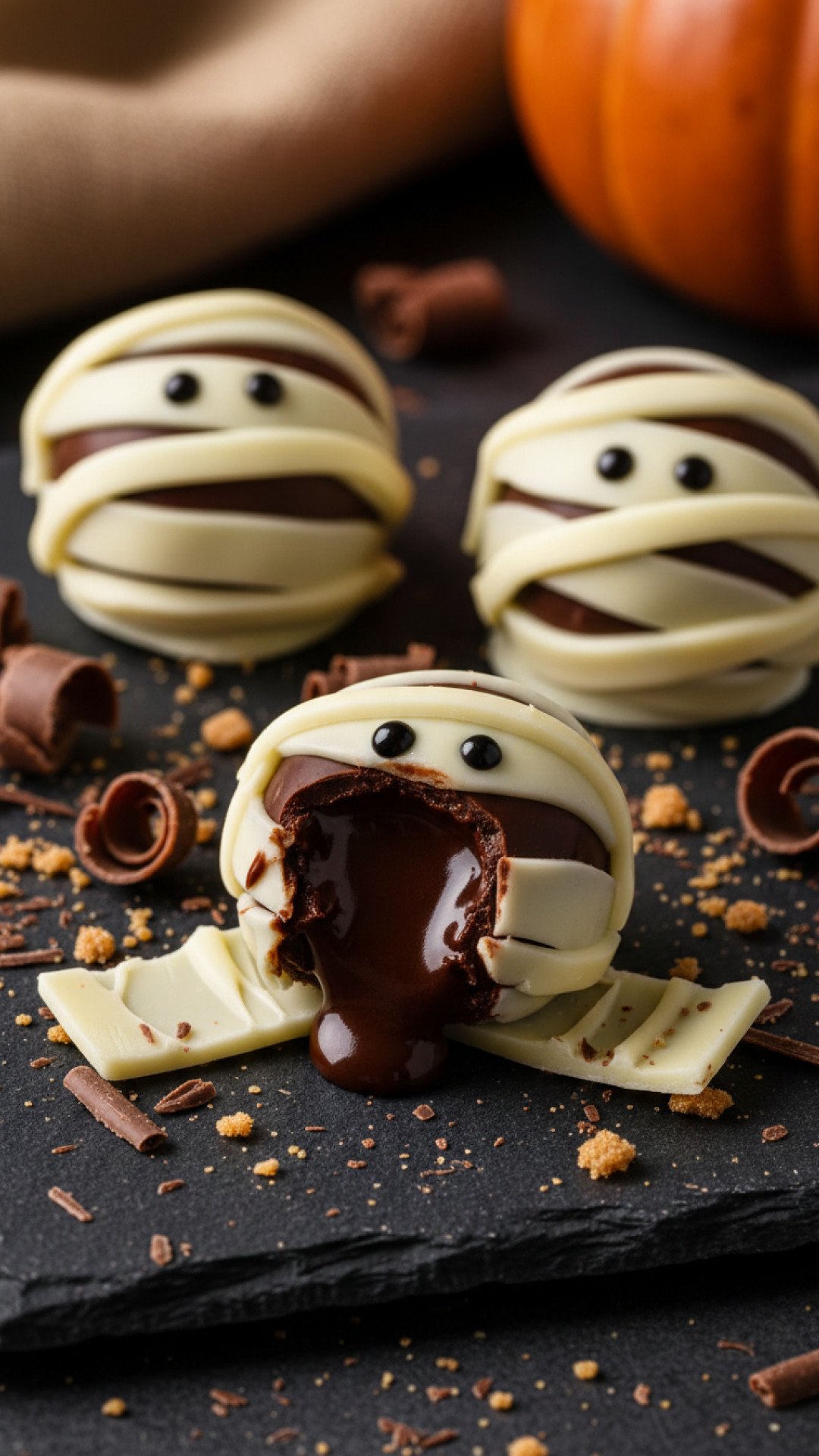 Mummy Wrapped Chocolate Truffles Preparation