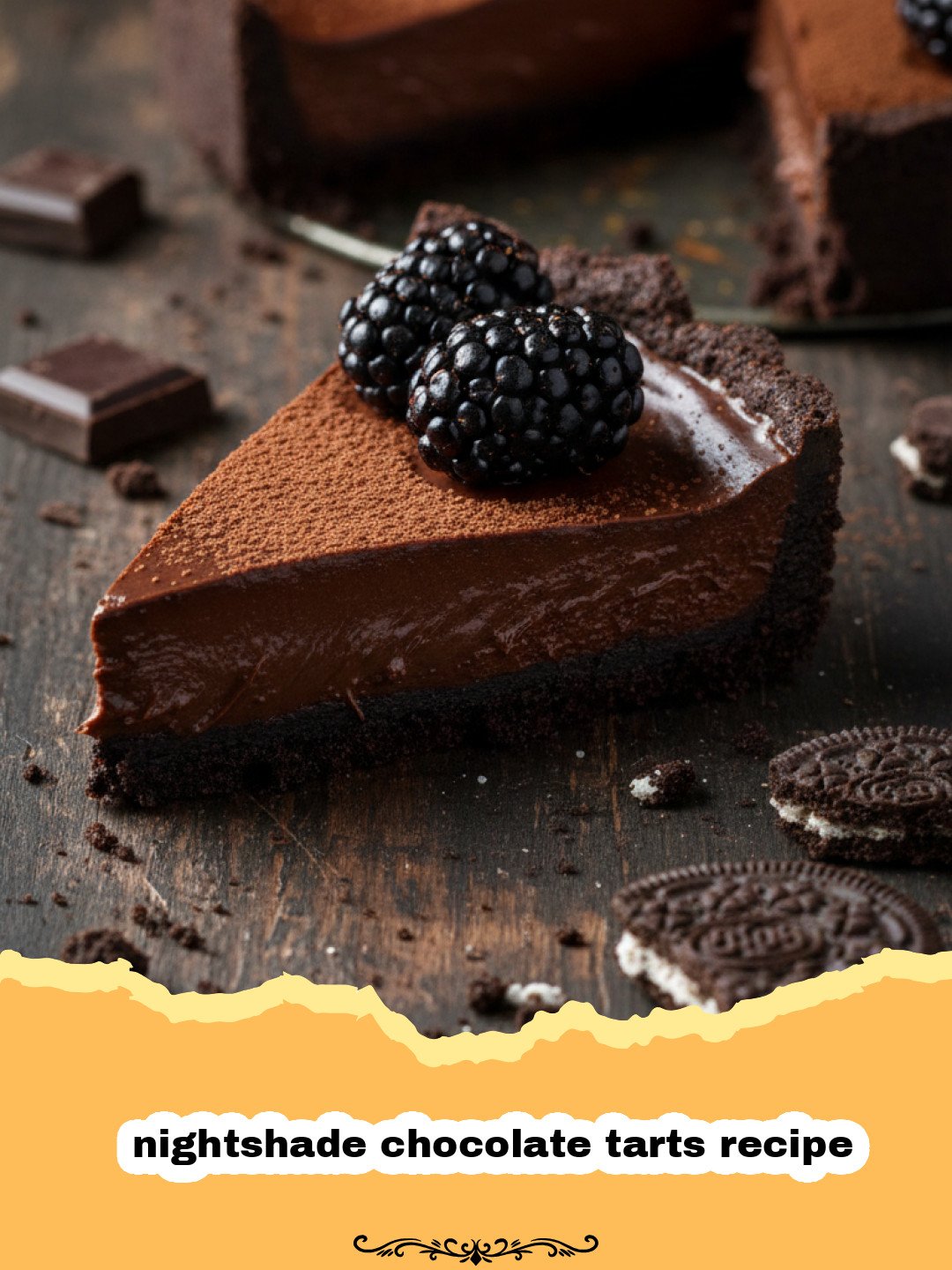The Most Elegant Nightshade Chocolate Tarts Recipe for Midnight Gatherings 3 nightshade chocolate tarts recipe - Elegant dark chocolate tarts with a cocoa crust and silky ganache filling on a dark plate