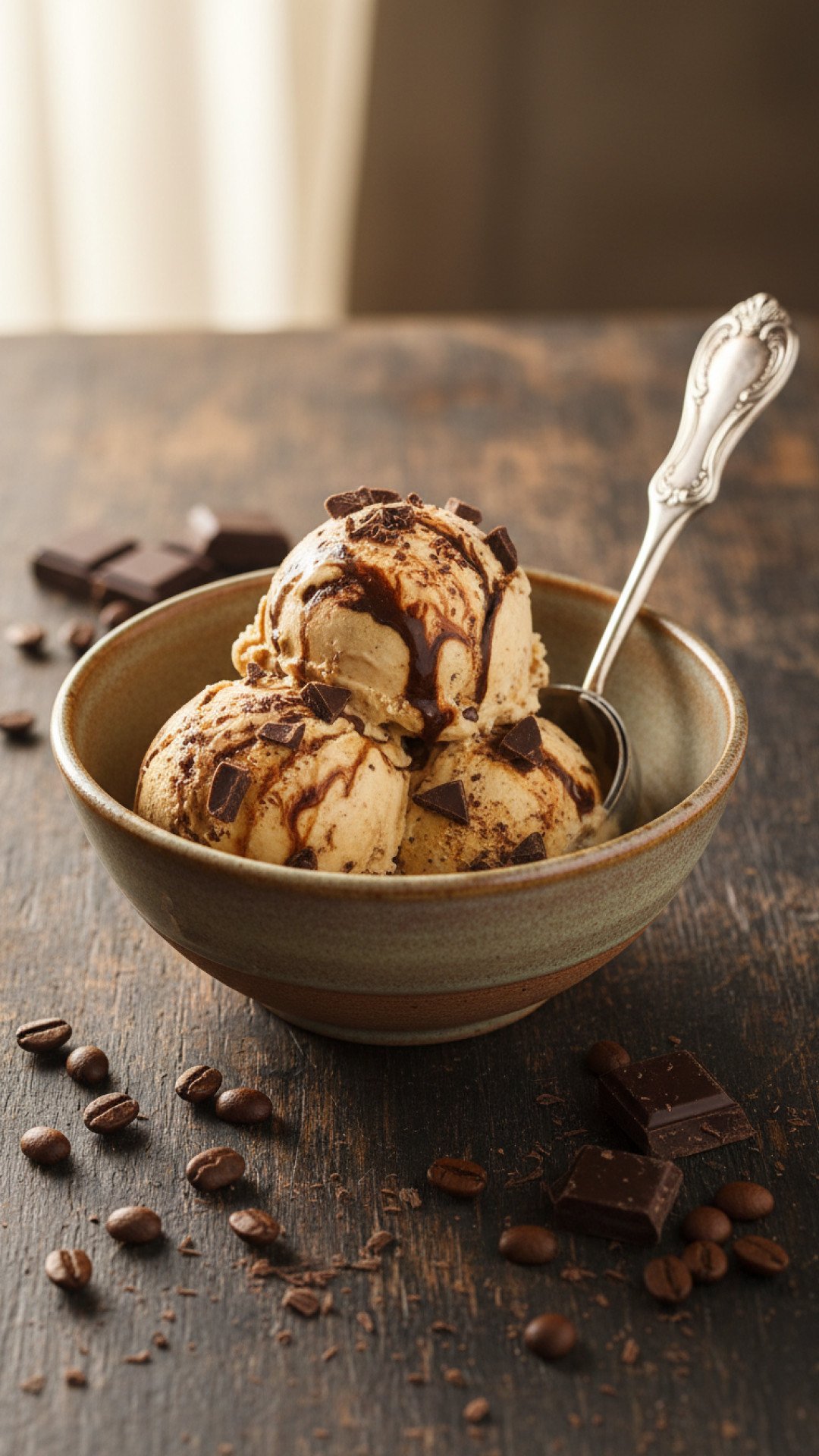 No Churn Coffee Ice Cream with Chocolate Chunks Preparation