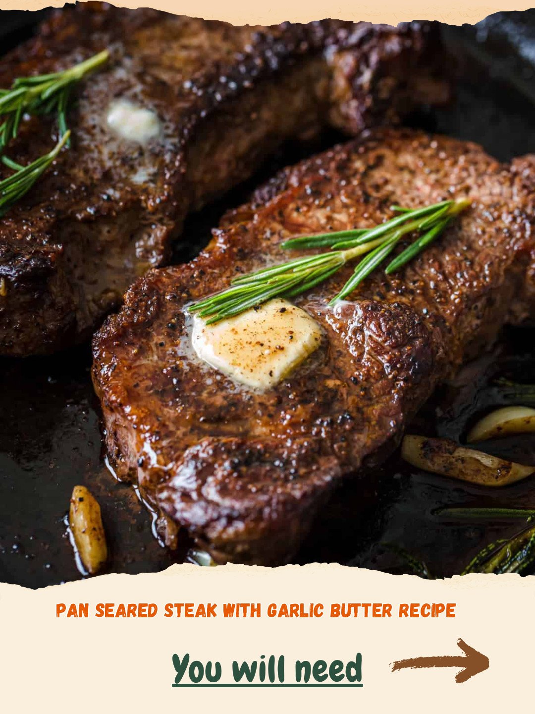 Pan Seared Steak with Garlic Butter Preparation