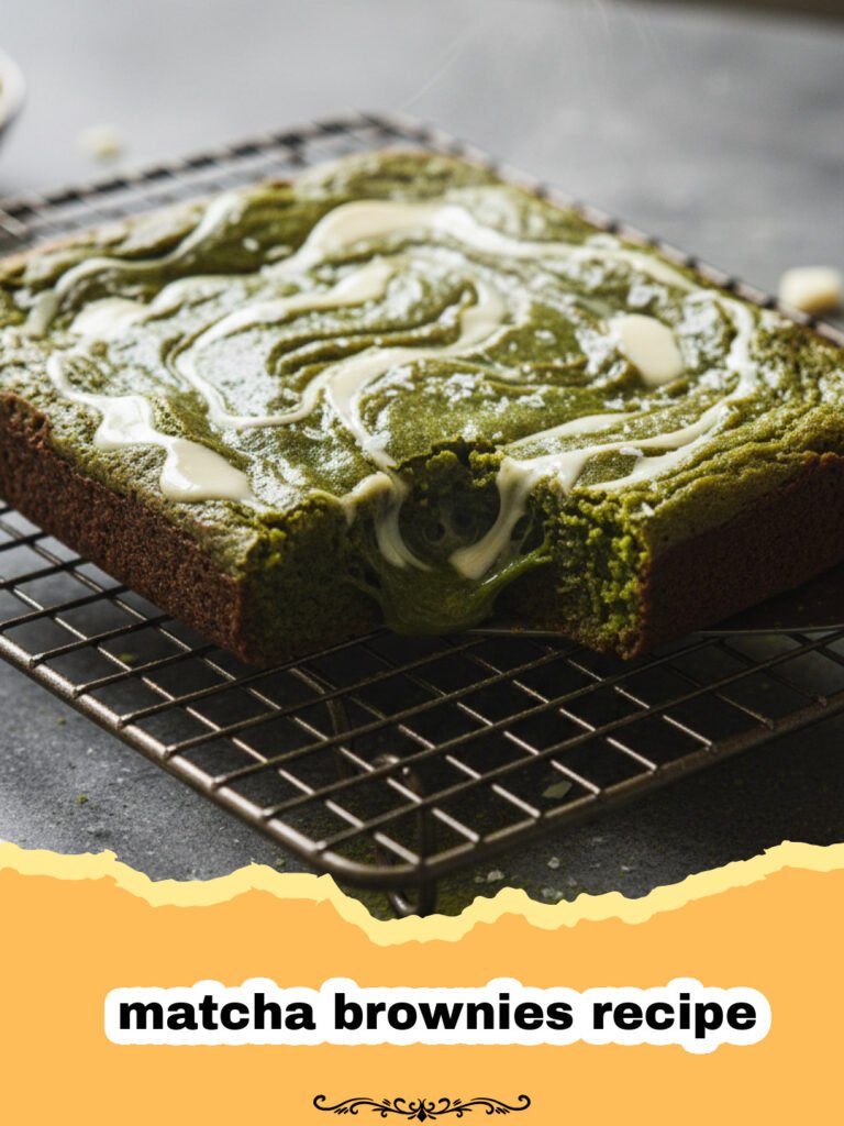 The Ultimate Fudgy Matcha Brownies Recipe: A White Chocolate Dream 5 matcha brownies recipe - A stack of vibrant green matcha brownies with a crinkly top on a wooden board.