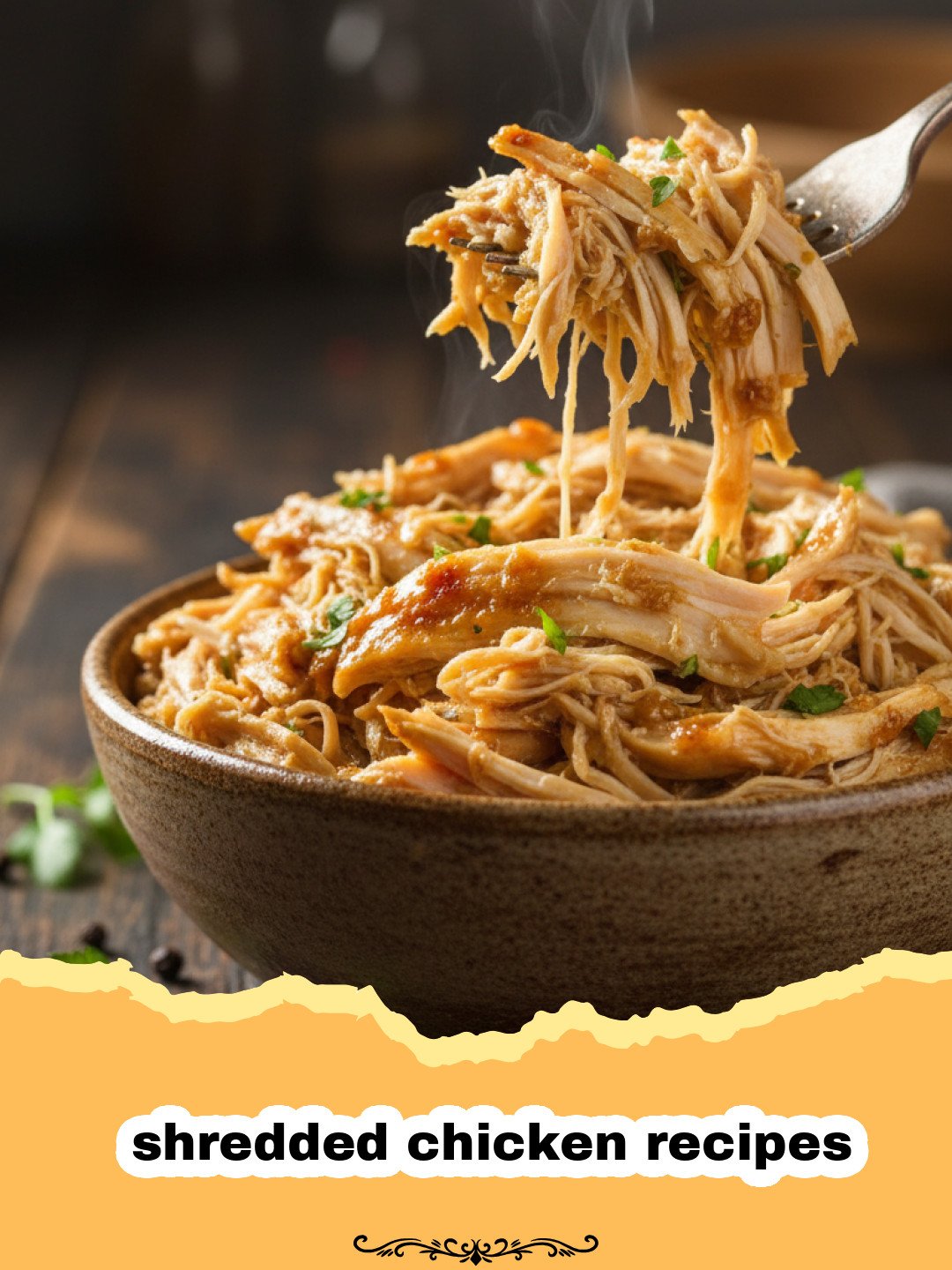 shredded chicken recipes - A large bowl of juicy shredded chicken ready for meal prep.