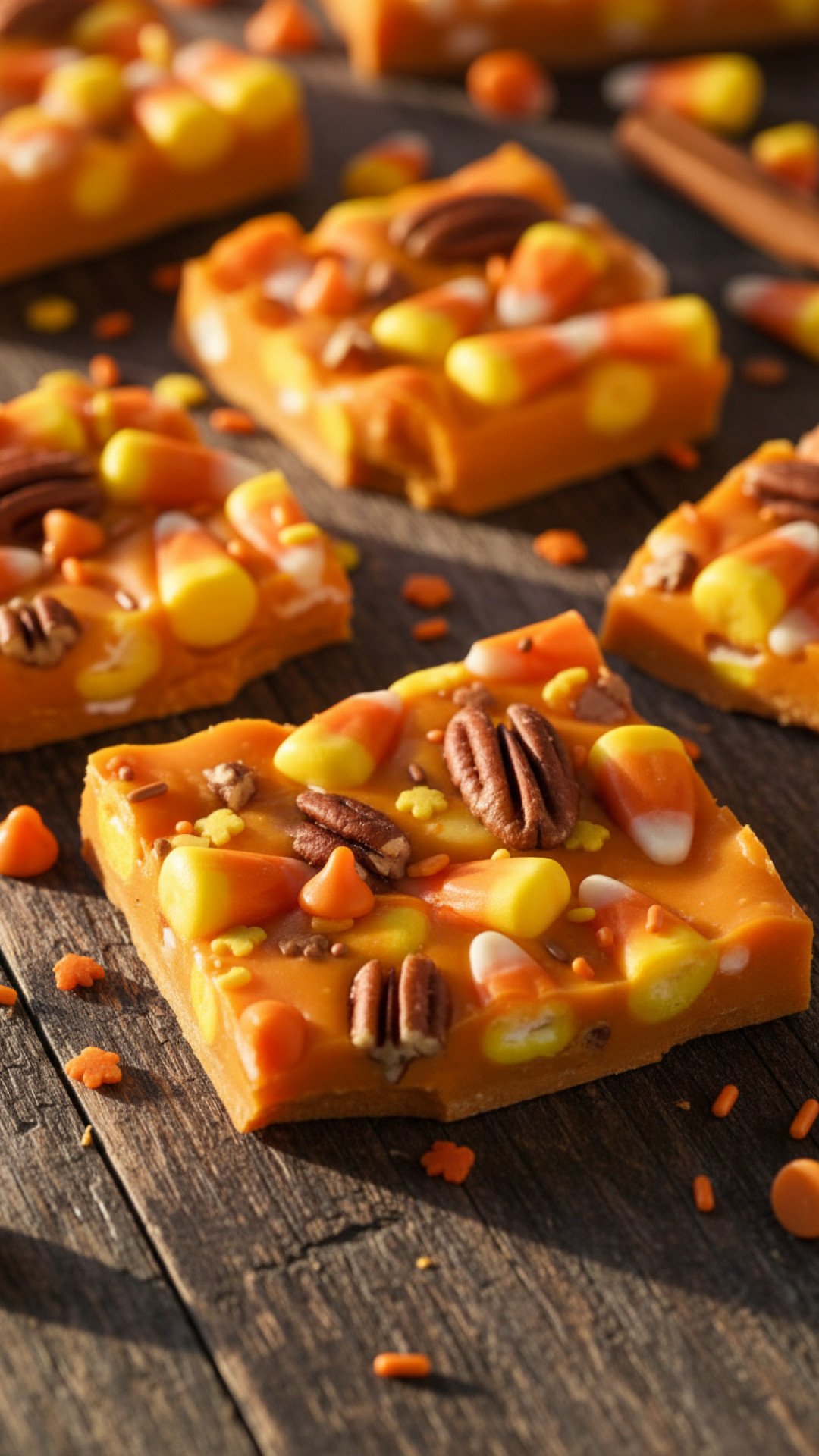 Pumpkin Spice Candy Corn Bark Preparation
