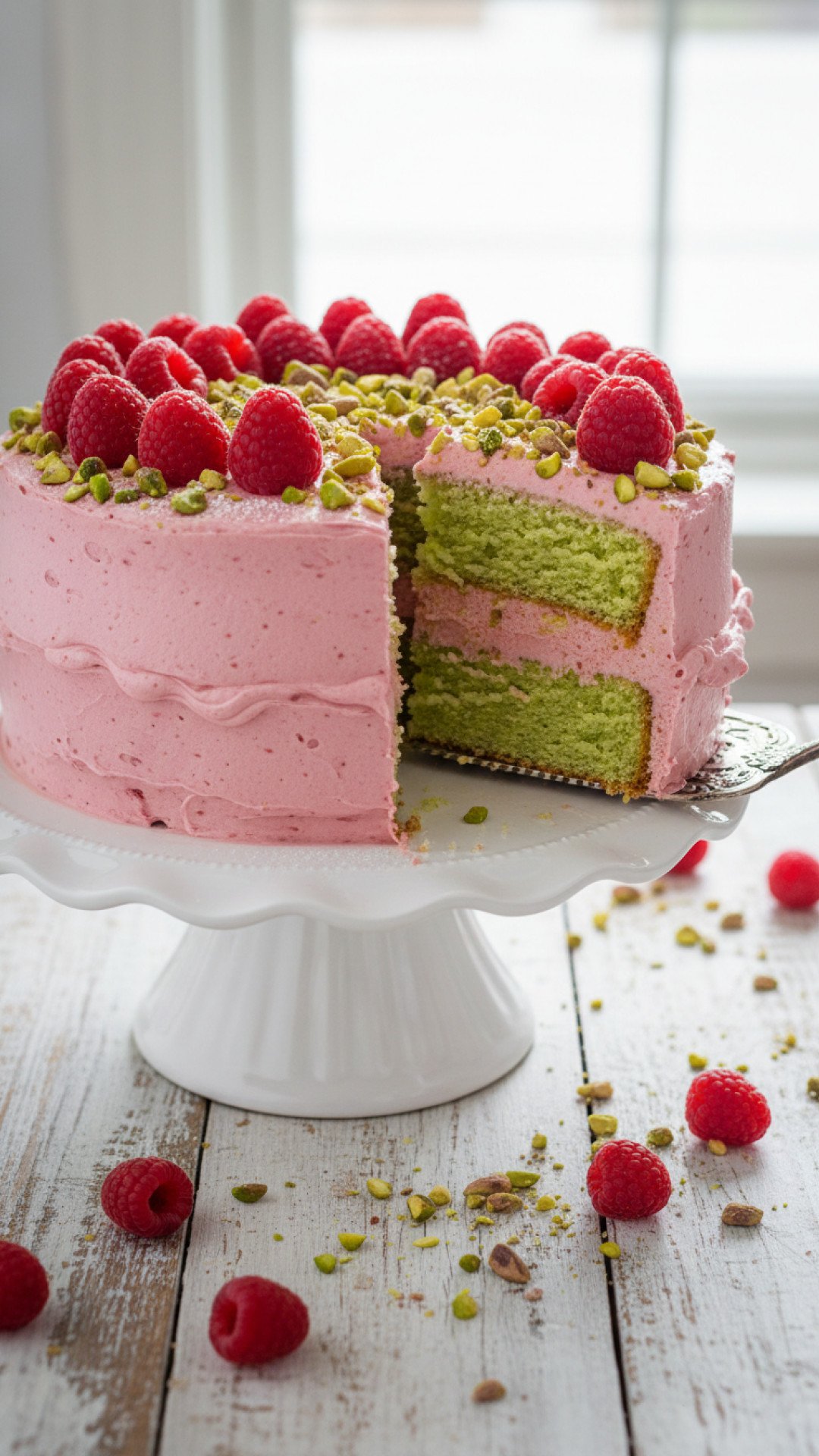 The Ultimate Raspberry Pistachio Cake with Cream Cheese Frosting 4 Raspberry Pistachio Cake Preparation