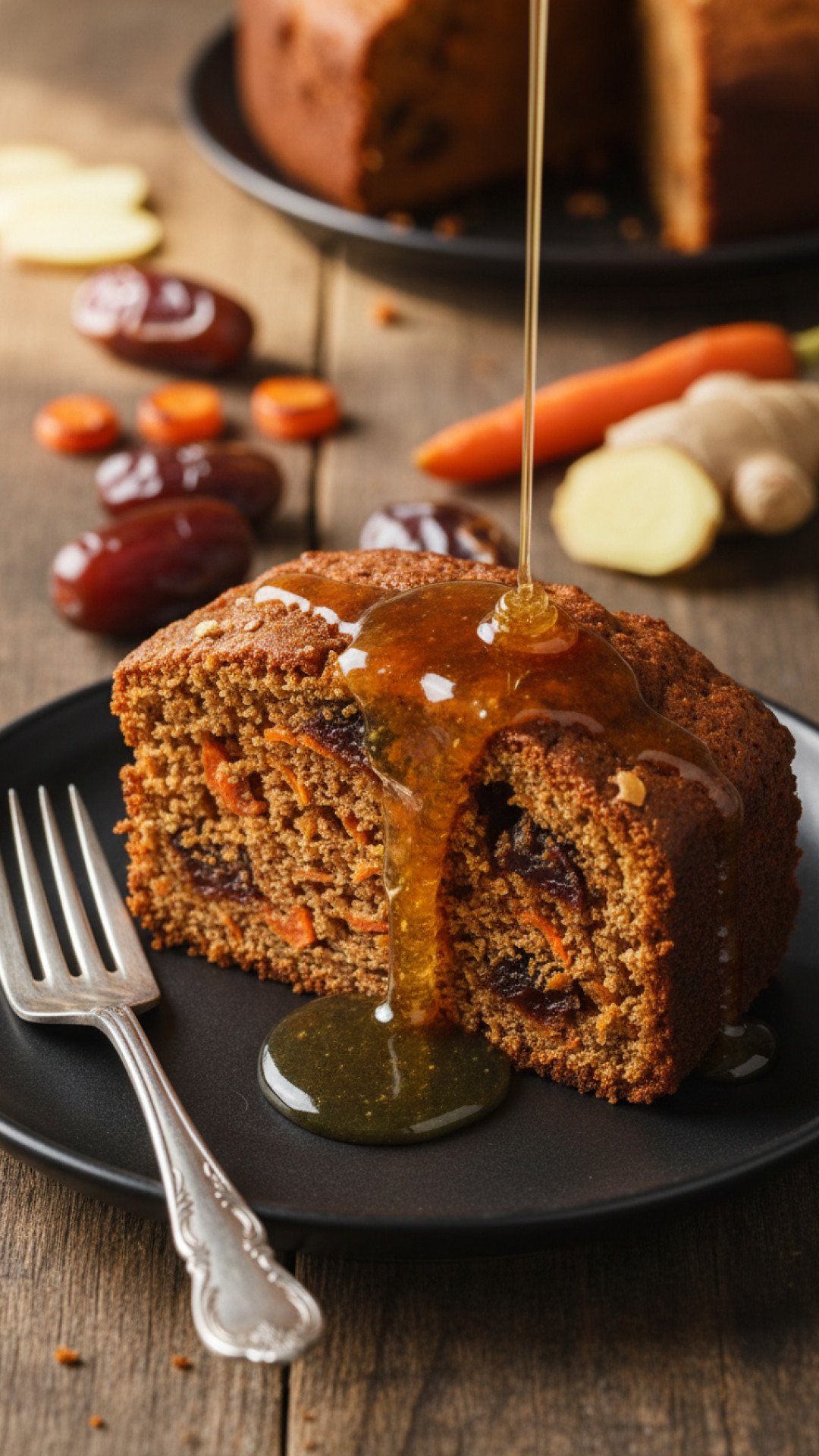 Roasted Carrot Date Cake with Ginger Honey Drizzle: A Golden Autumn Delight 4 Roasted Carrot Date Cake with Ginger Honey Drizzle Preparation