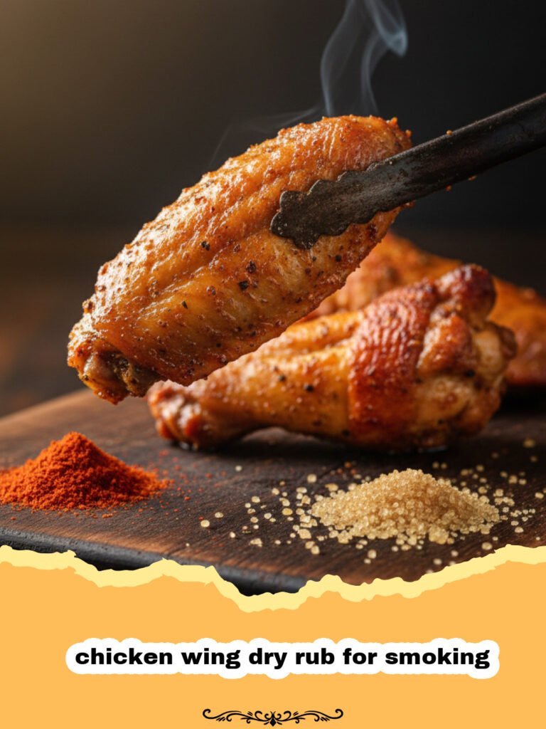 chicken wing dry rub for smoking - Smoked chicken wings coated in a vibrant red dry rub on a platter