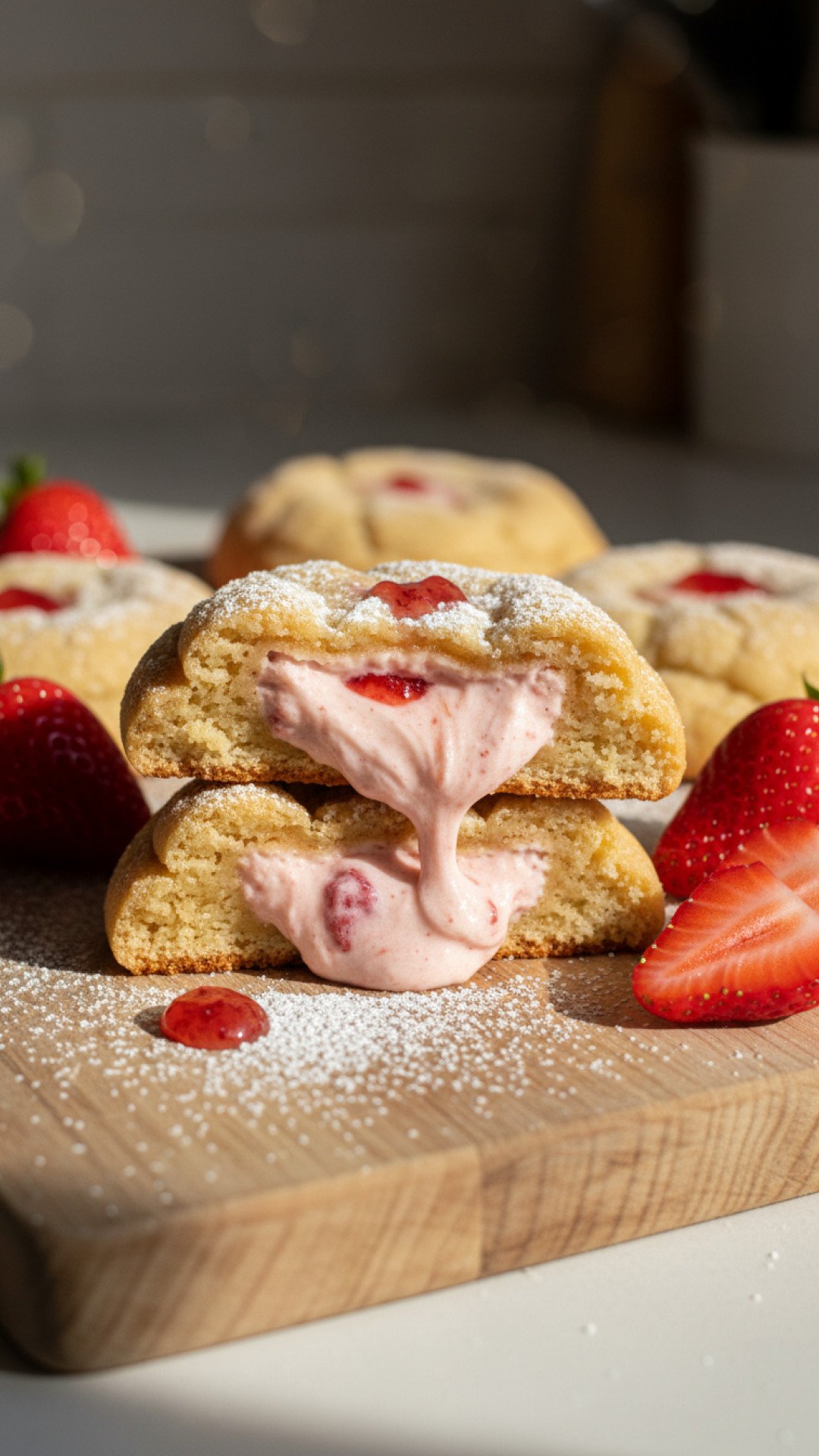 Soft Strawberry Cheesecake Cookies Preparation