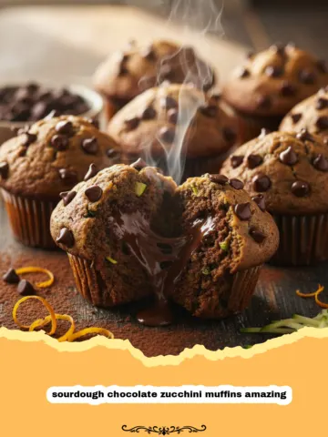 The Most Amazing Sourdough Chocolate Zucchini Muffins You’ll Ever Bake