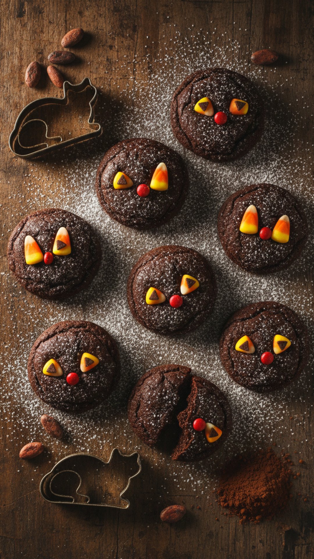 Spooky Black Cat Chocolate Cookies Preparation