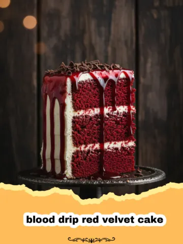 Spooky and Decadent Blood Drip Red Velvet Cake