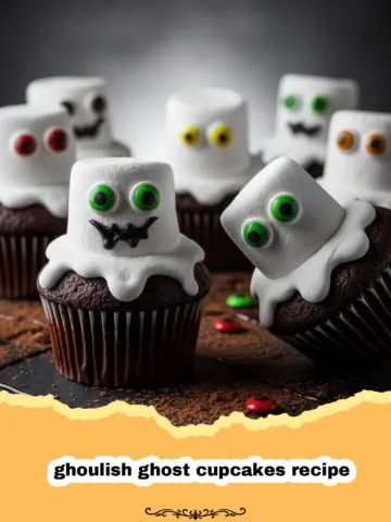 Ghoulish Ghost Cupcakes Recipe for Halloween