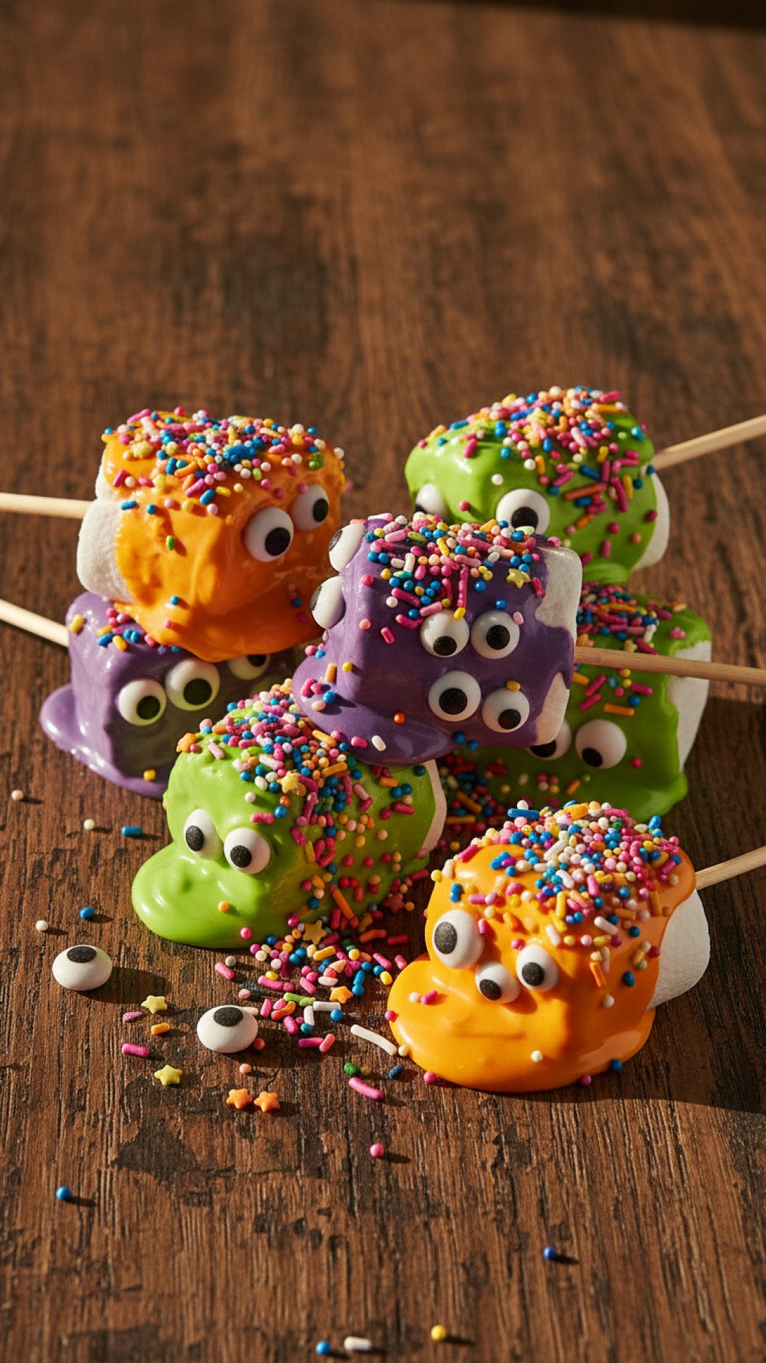 Spooky Monster Marshmallow Treats Preparation