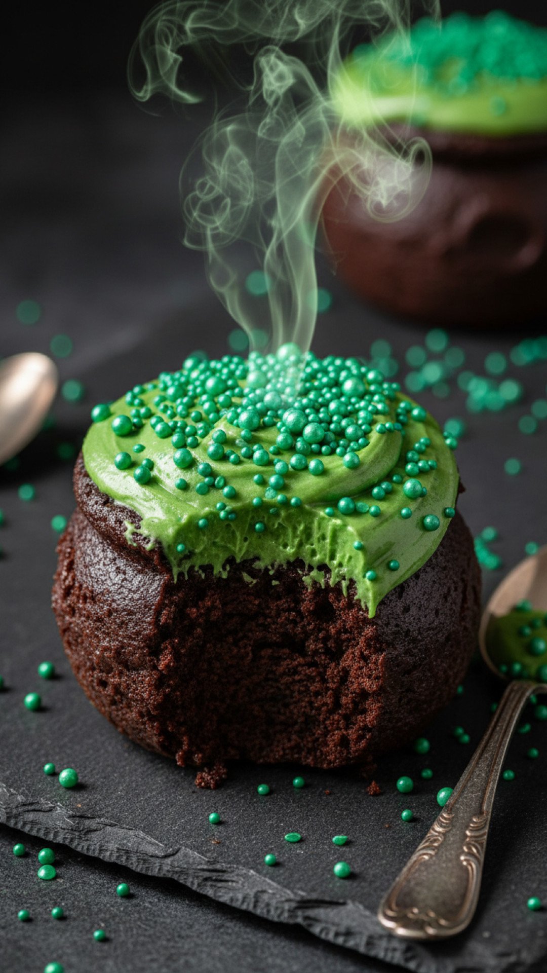 Spooky Witch's Cauldron Brownies Preparation