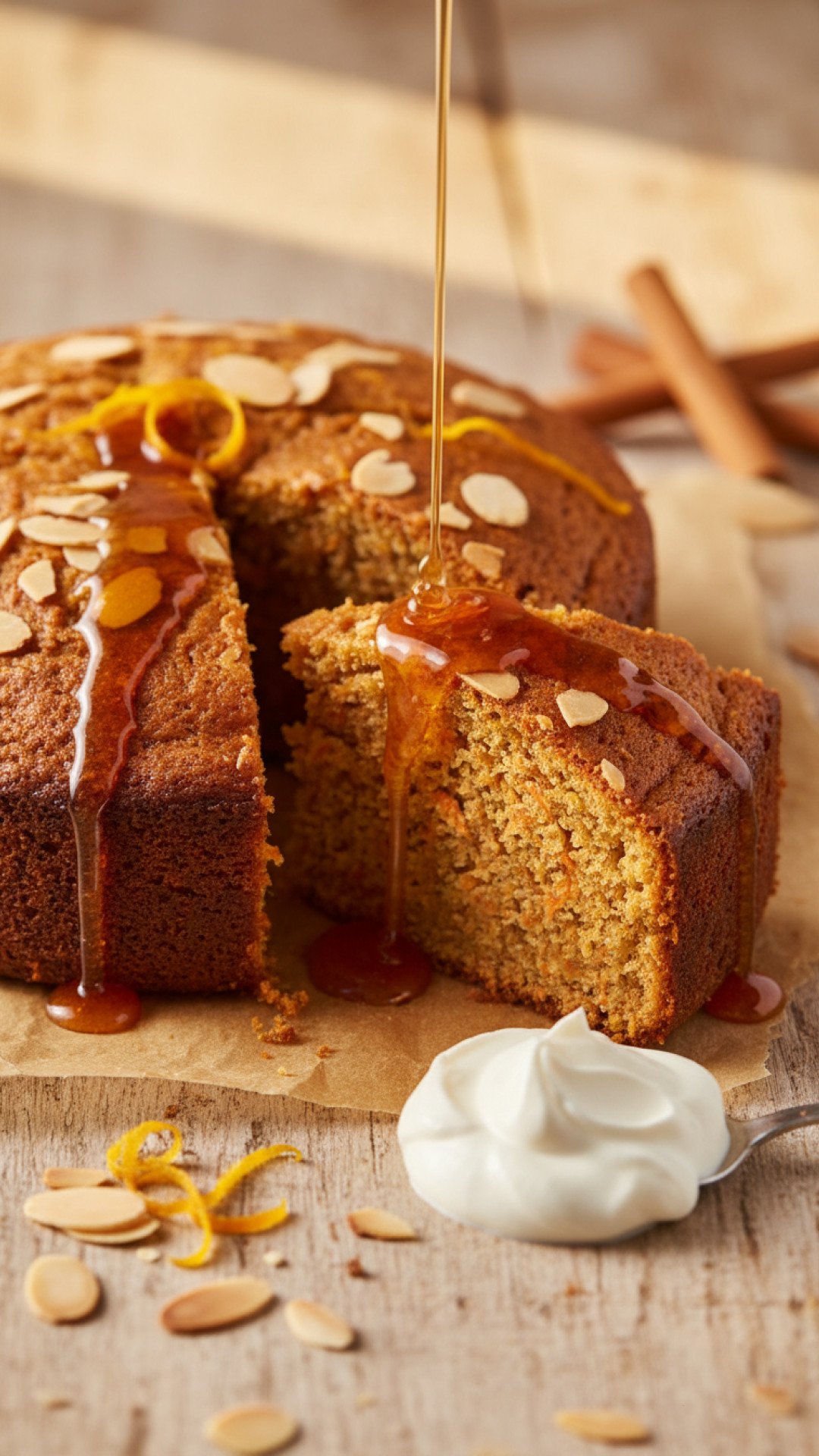 Sticky Carrot and Almond Cake with Clove Orange Syrup Preparation