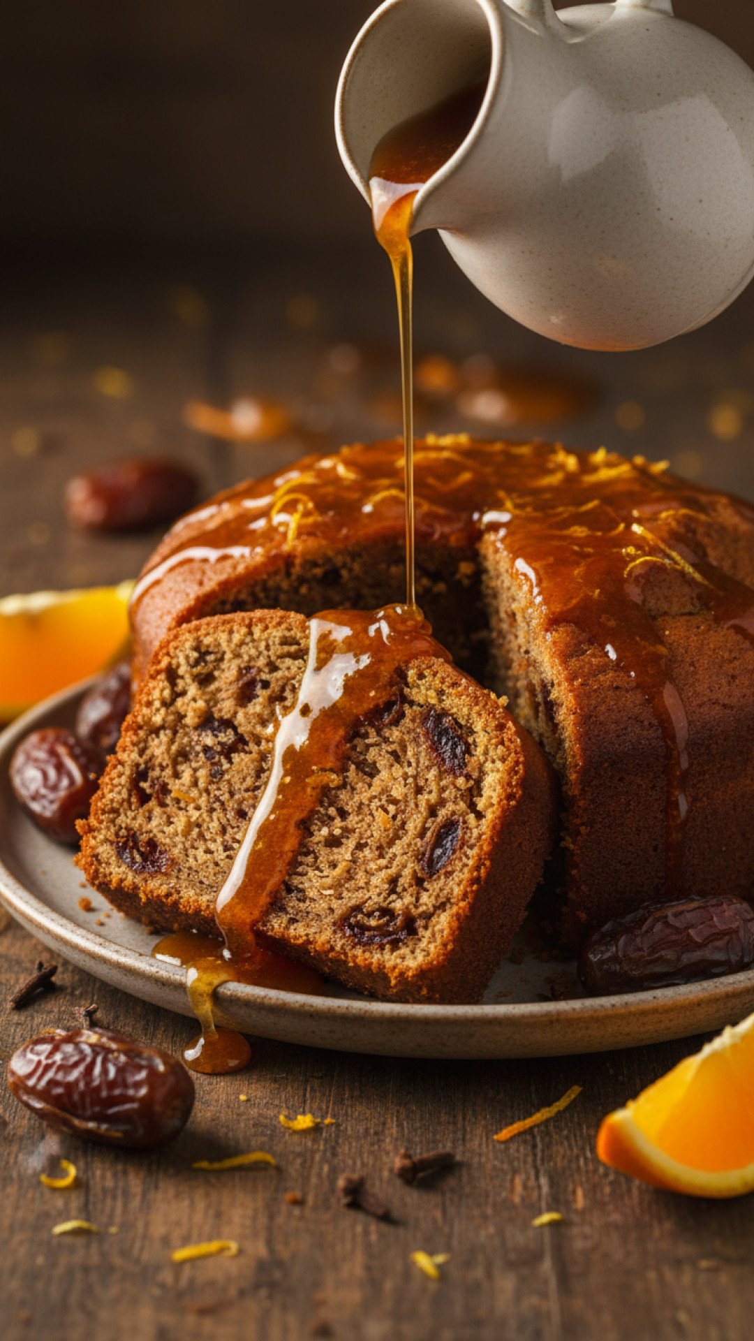 Sticky Orange Date Cake with Clove Syrup: A Decadent Winter Treat 4 Sticky Orange Date Cake with Clove Syrup Preparation