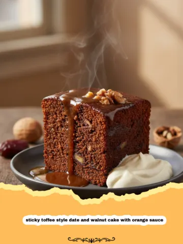 Decadent Sticky Toffee Style Date and Walnut Cake with Orange Sauce 11 Decadent Sticky Toffee Style Date and Walnut Cake with Orange Sauce