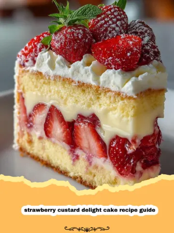 Divine Strawberry Custard Delight Cake: A Slice of Sweet Perfection 4 Divine Strawberry Custard Delight Cake: A Slice of Sweet Perfection