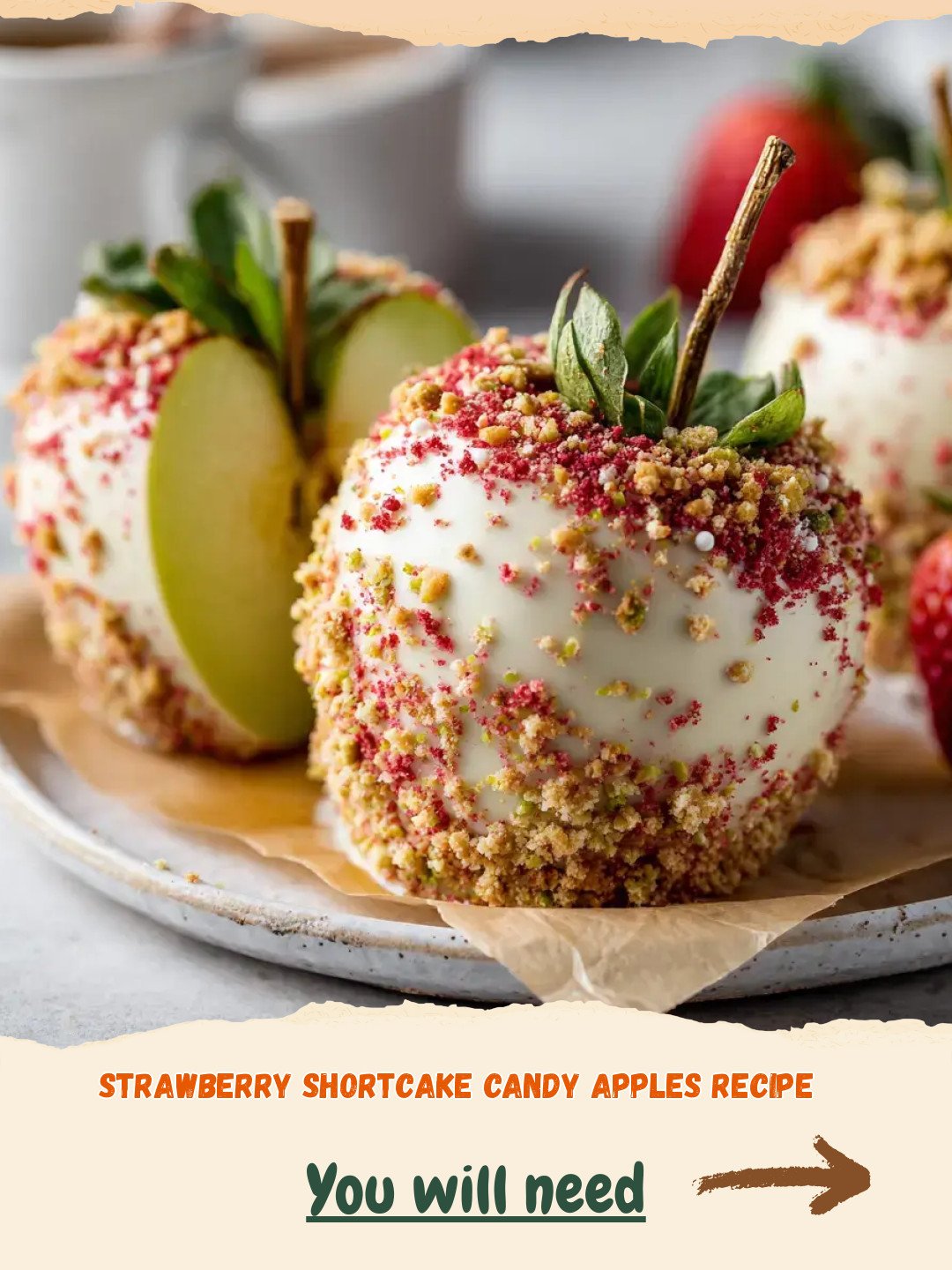 Dreamy Strawberry Shortcake Candy Apples: A Childhood Fairytale Come True! 4 Strawberry Shortcake Candy Apples Preparation